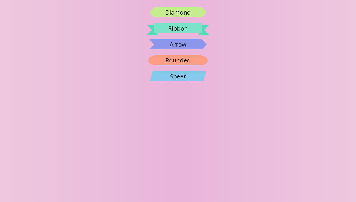 CSS Flat Buttons - CSS Flat Button Shapes