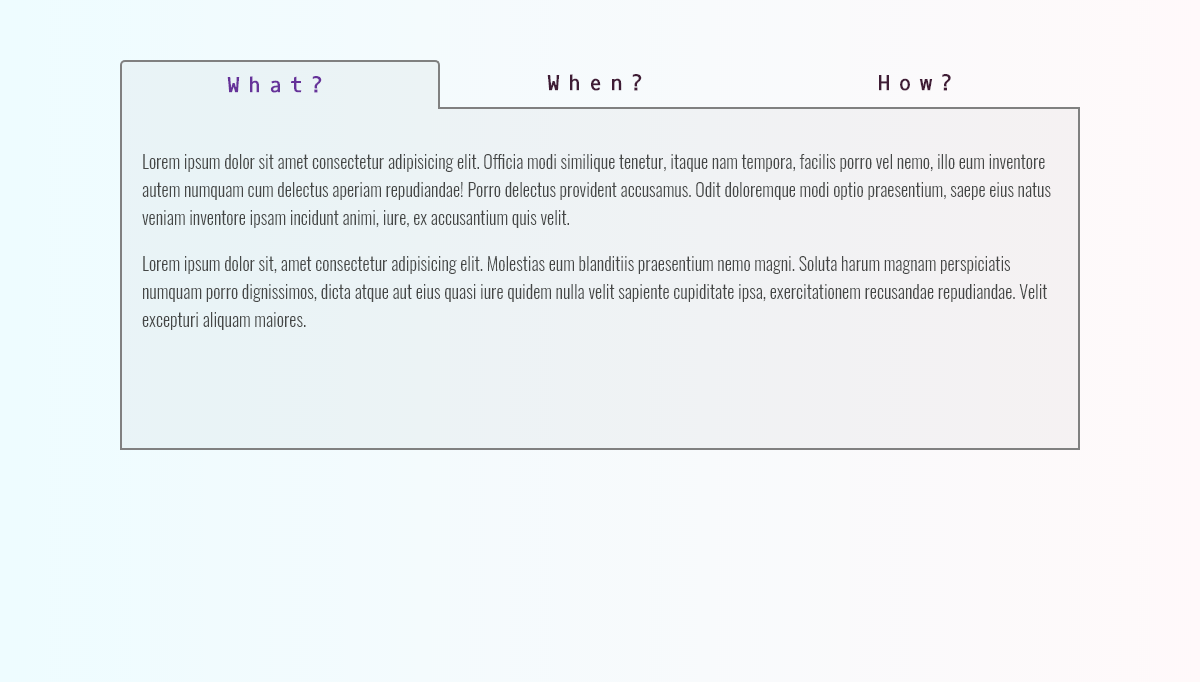 CSS Tabs - Responsive tabs