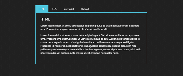 CSS Tabs - CSS3 Tabs