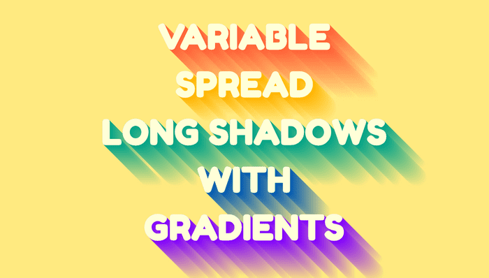 CSS Text Shadow Effects - Variable Longshadow with Gradients Mixin