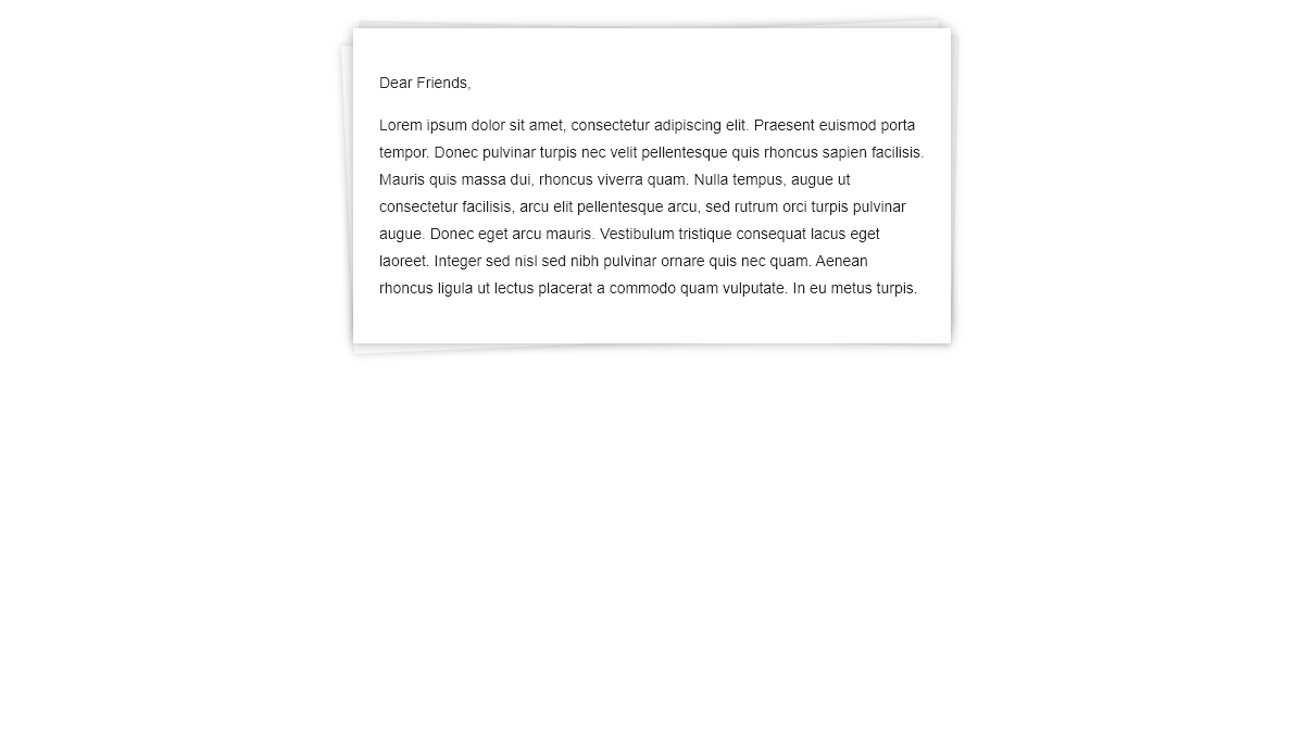 CSS Paper Effects - CSS Stacked Paper Effect