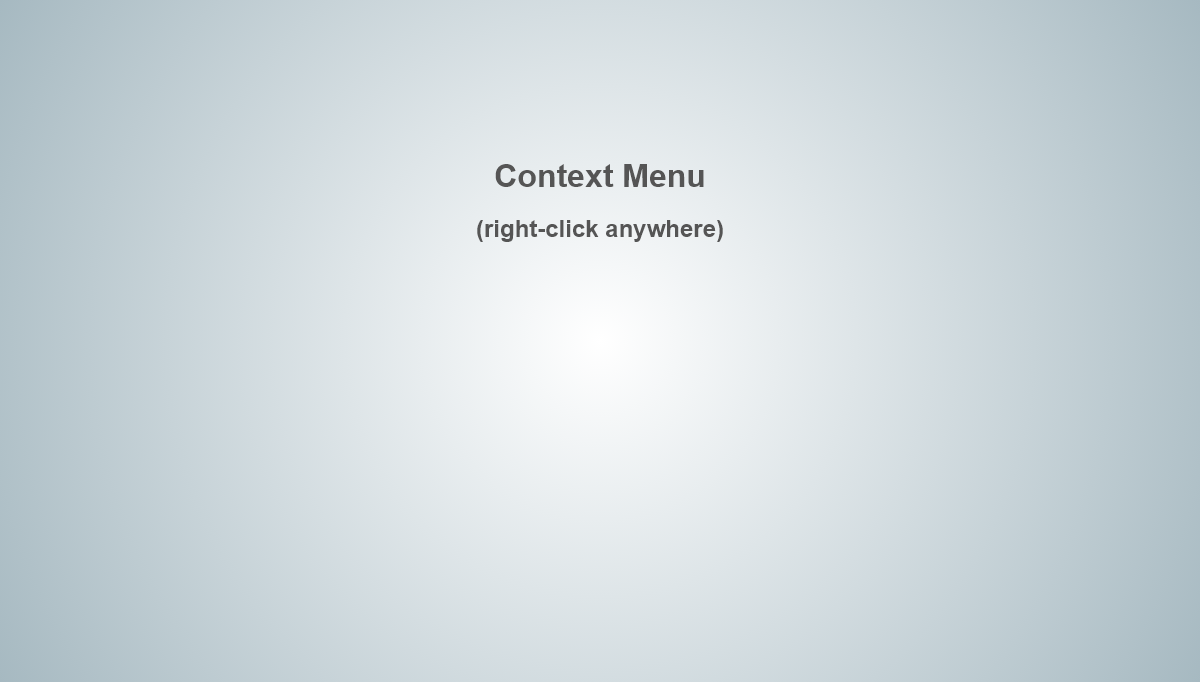 jQuery Context Menus - Context Menu