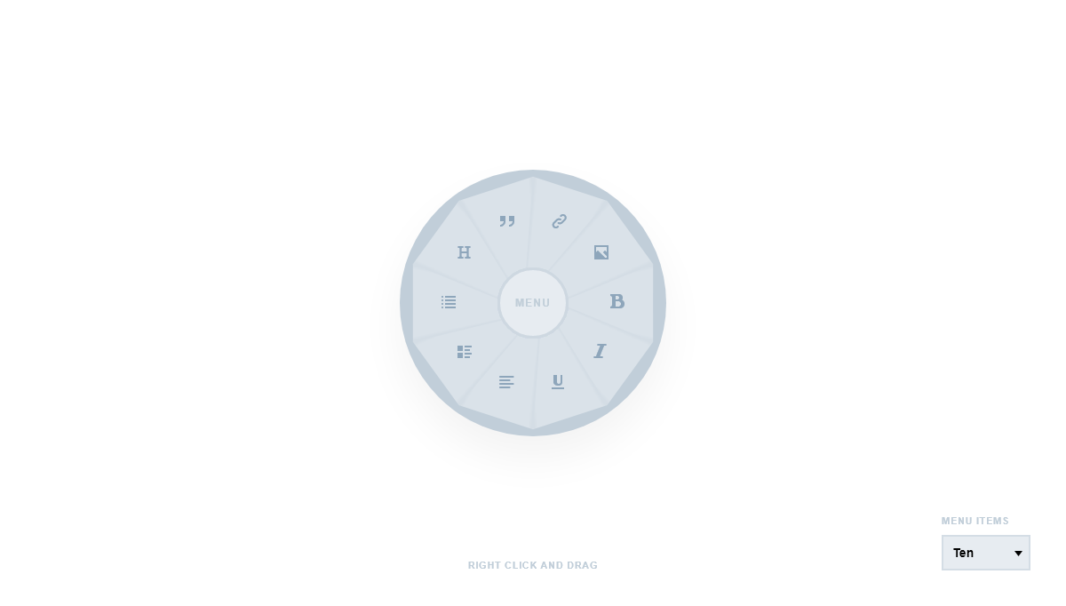 CSS Circle Menus - Radial / Circular Menu Concept