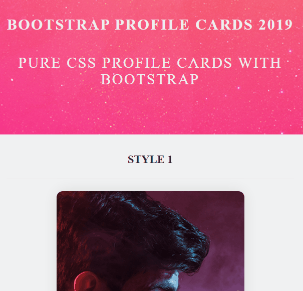 Bootstrap Cards - Bootstrap Profile Cards 2019