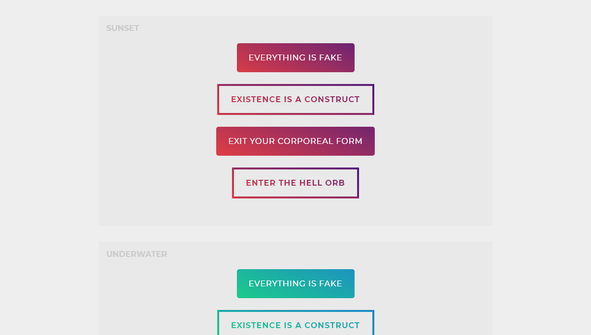 CSS Gradient Buttons - existential gradient buttons