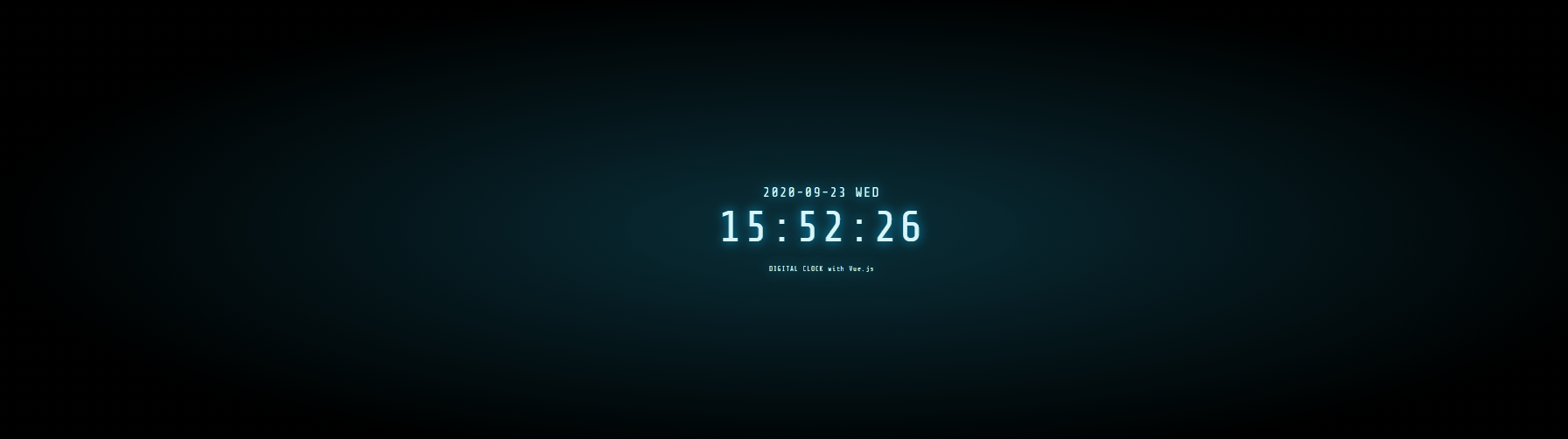 CSS Clocks - Digital Clock with Vue.js
