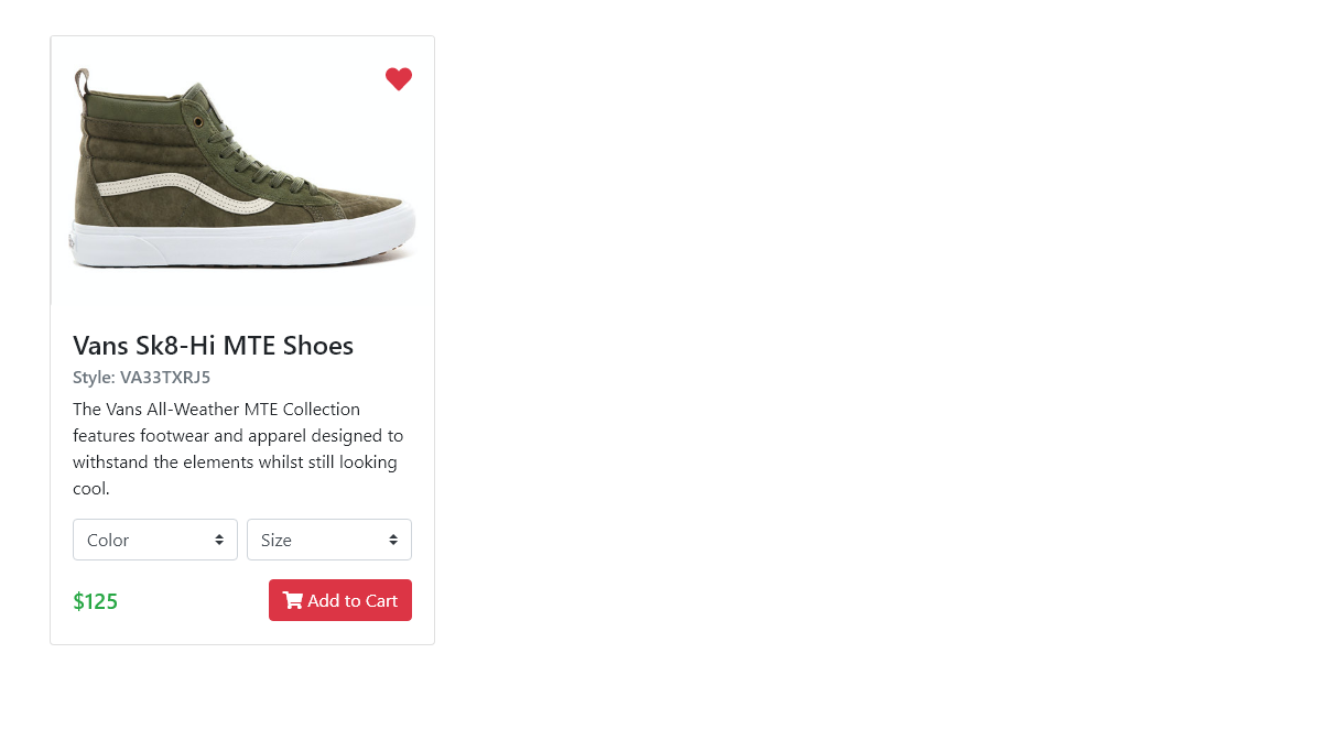 CSS Product Cards - Bootstrap 4 Product Card