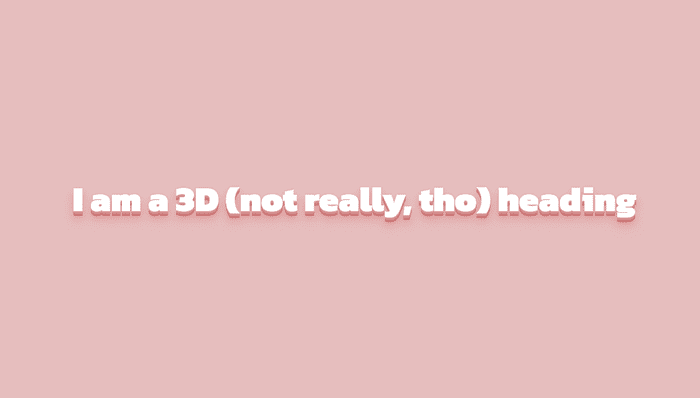 CSS Text Shadow Effects - SCSS 3D text mixin