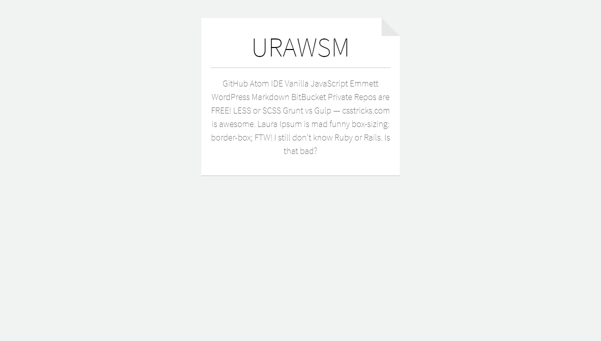 CSS Corners - CSS Folded Corner