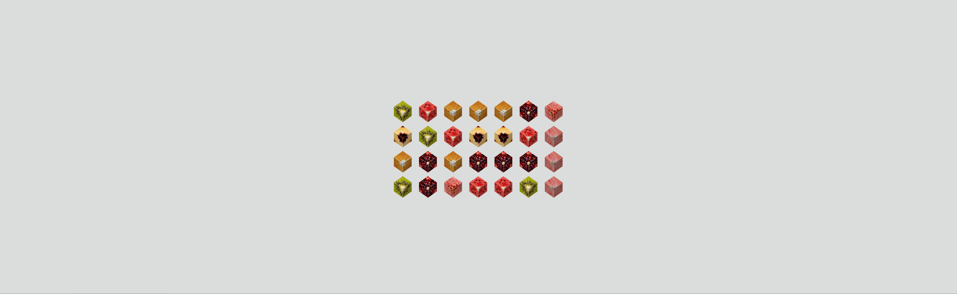 CSS Cubes - CSS Fruit Cubes (no JS)