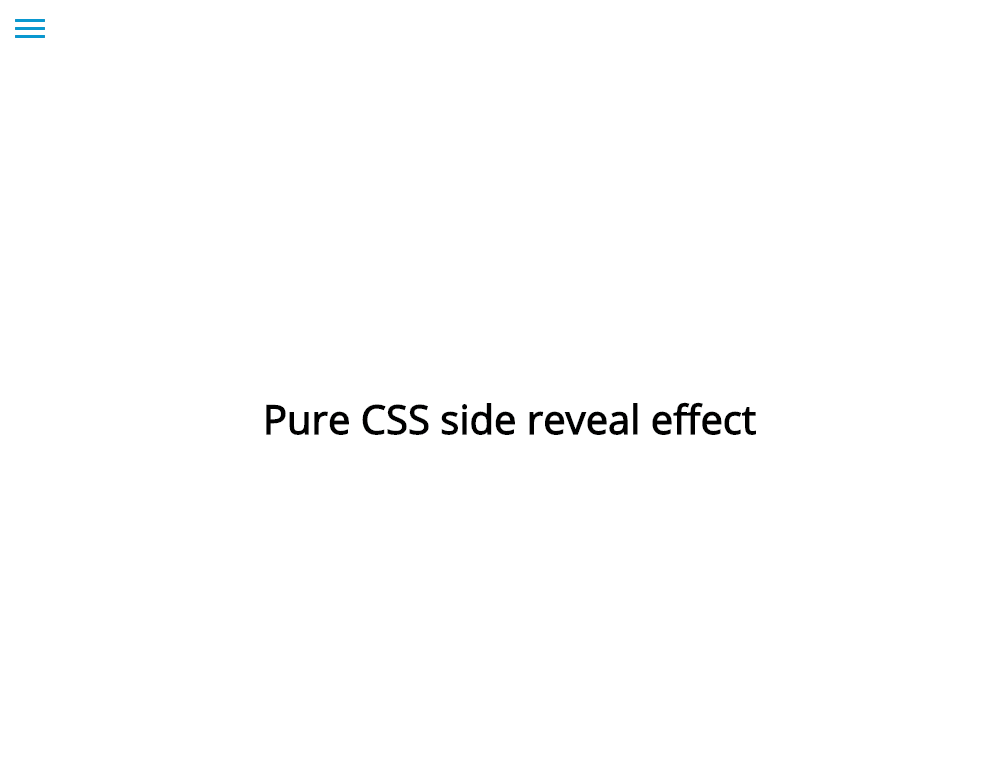 CSS Sliding Menus - Pure CSS Slide-Reveal Menu