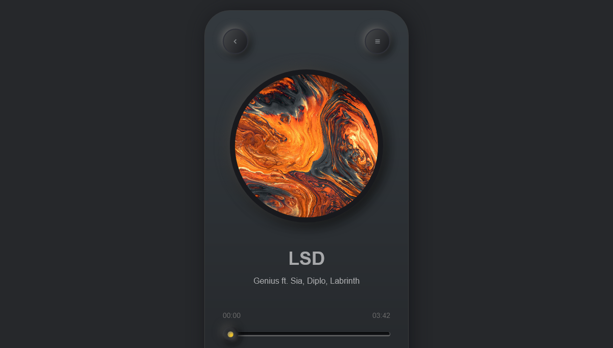 Vue Music Players - Simple Music Player - Vue JS | Неоморфизм / Neomorphism