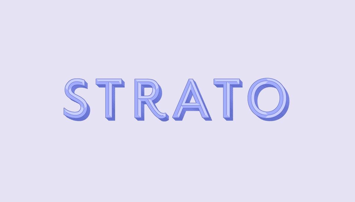 JavaScript Text Effects - Strato Layered Font