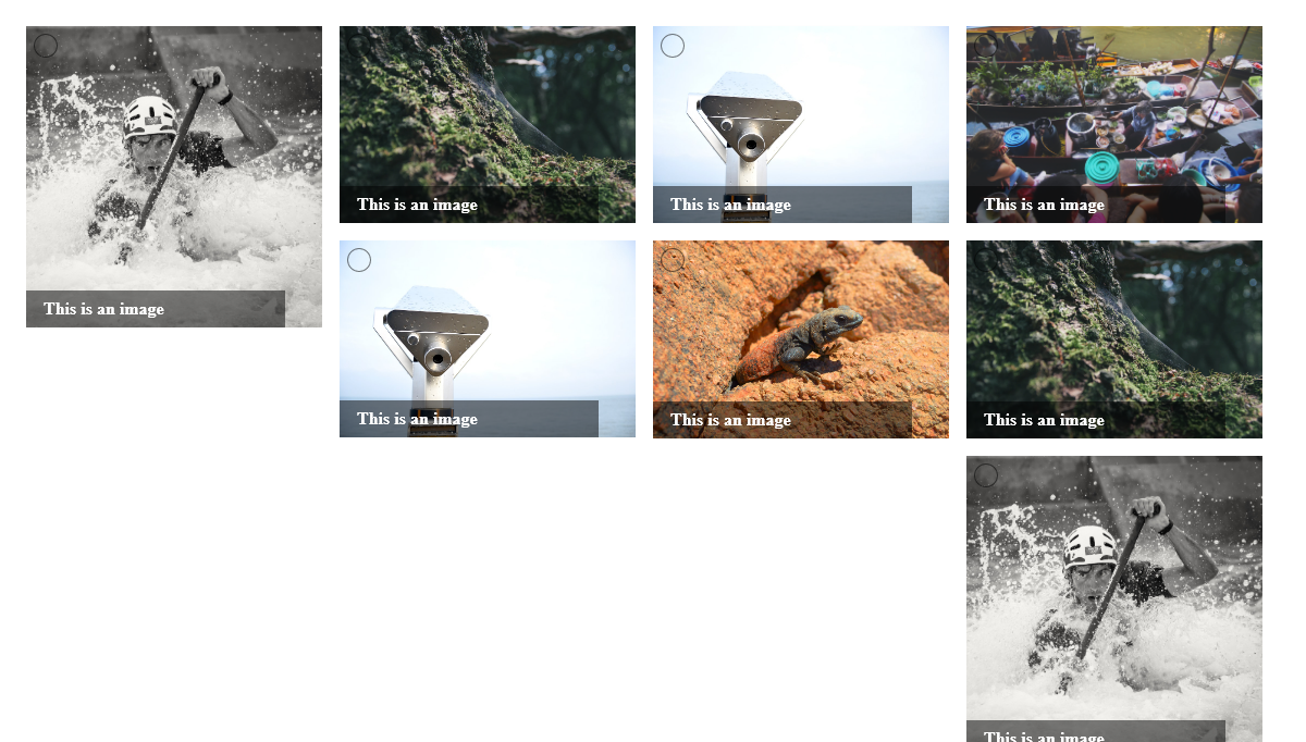 CSS Thumbnails - Clickable gallery tiles.