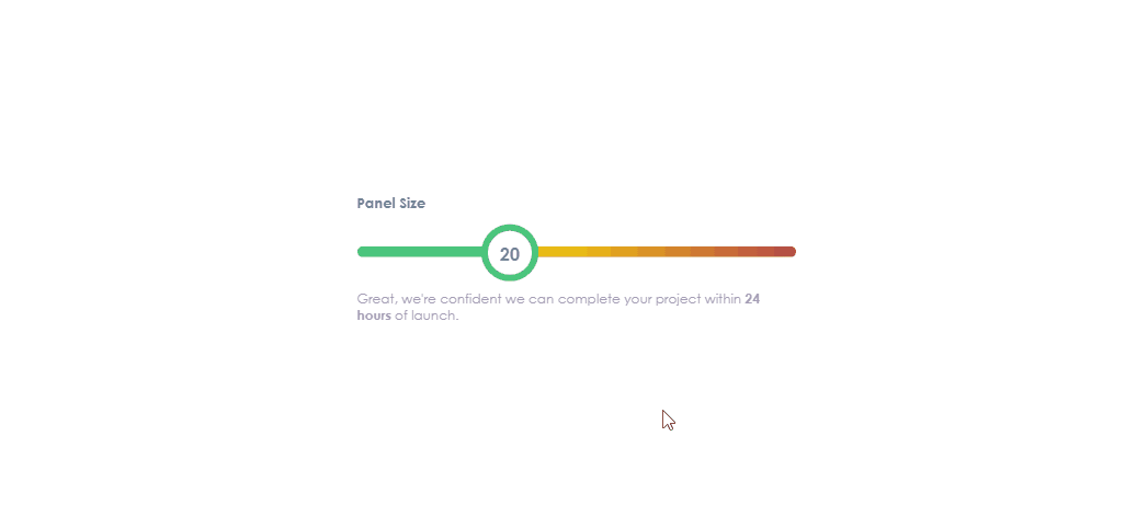 jQuery Range Sliders - Range Slider with Feedback