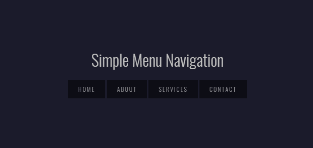 CSS Horizontal Menus - Simple Menu Navigation