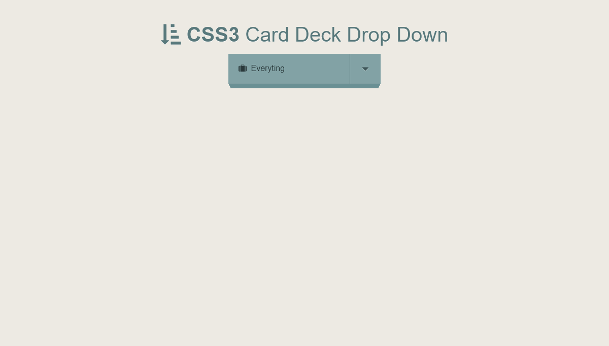 CSS Select Boxes - CSS3 Card Deck Drop Down