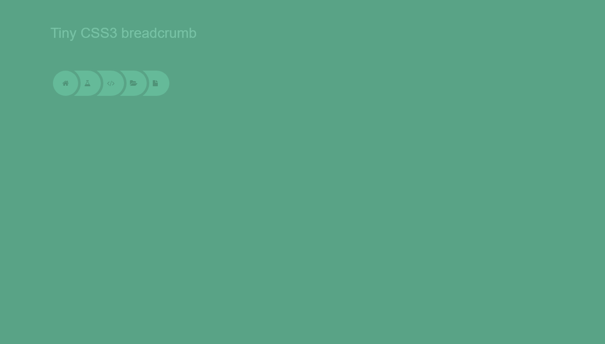 CSS Breadcrumbs - Tiny CSS3 Round Breadcrumb