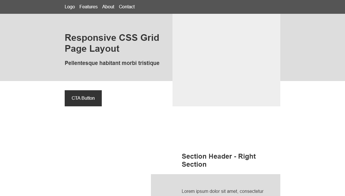 CSS Grid Examples - Responsive CSS Grid Page Layout