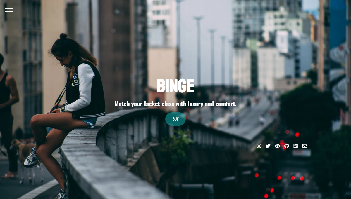 CSS Fullscreen Menus - Jacket Hamburger Menu