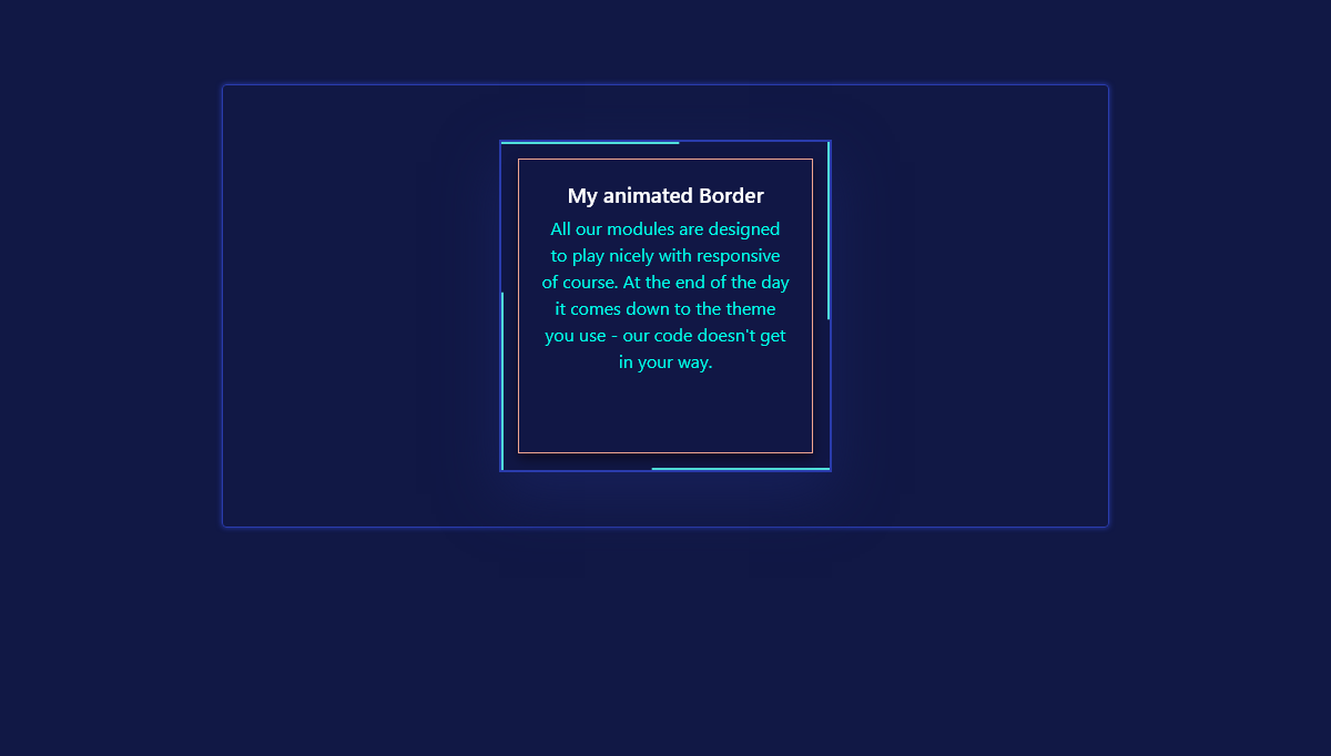 CSS Border Animations - Animated CSS Border (Blue)
