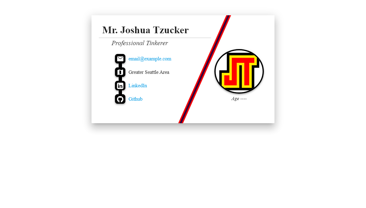 CSS Business Cards - Materialize Styled Business Card Demo
