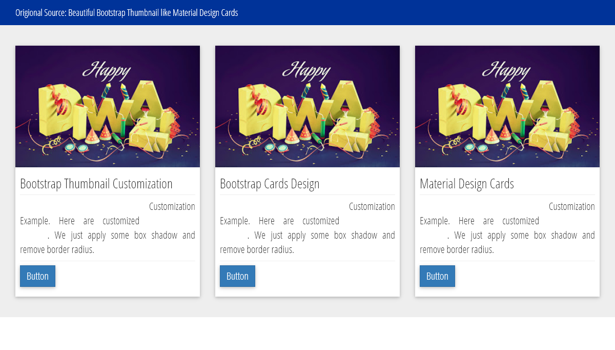 Bootstrap Cards - Beautiful Bootstrap Thumbnail like Material Design Cards