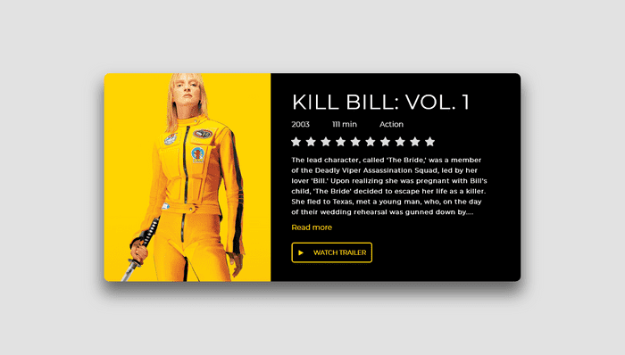 CSS Movie Cards - Movie Card Interactive UI With Pure CSS3 Animation Rating