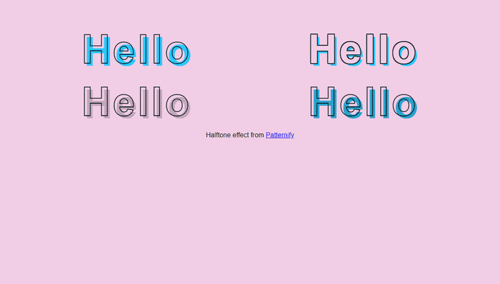 CSS Text Effects - Strokes, Shadows + Halftone Effects