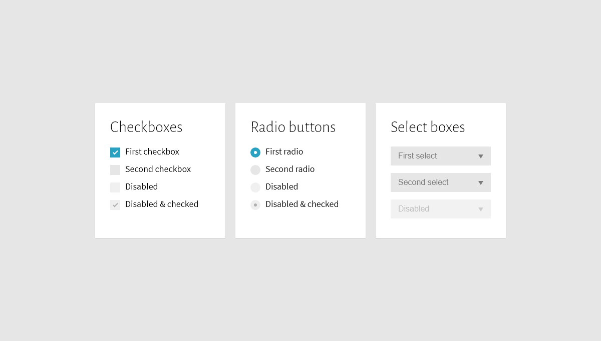 Checkboxes CSS - Completely CSS: Custom checkboxes, radio buttons and select boxes