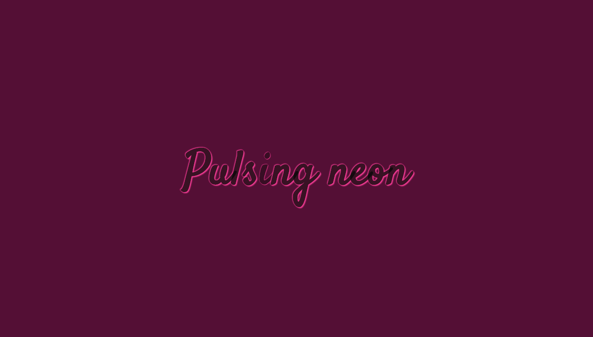 CSS Glow Text Effects - CSS pulsing/broken neon animation
