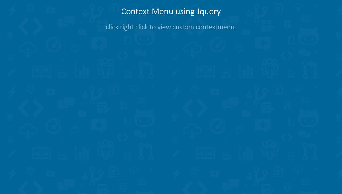 jQuery Context Menus - Contextmenu using Jquery
