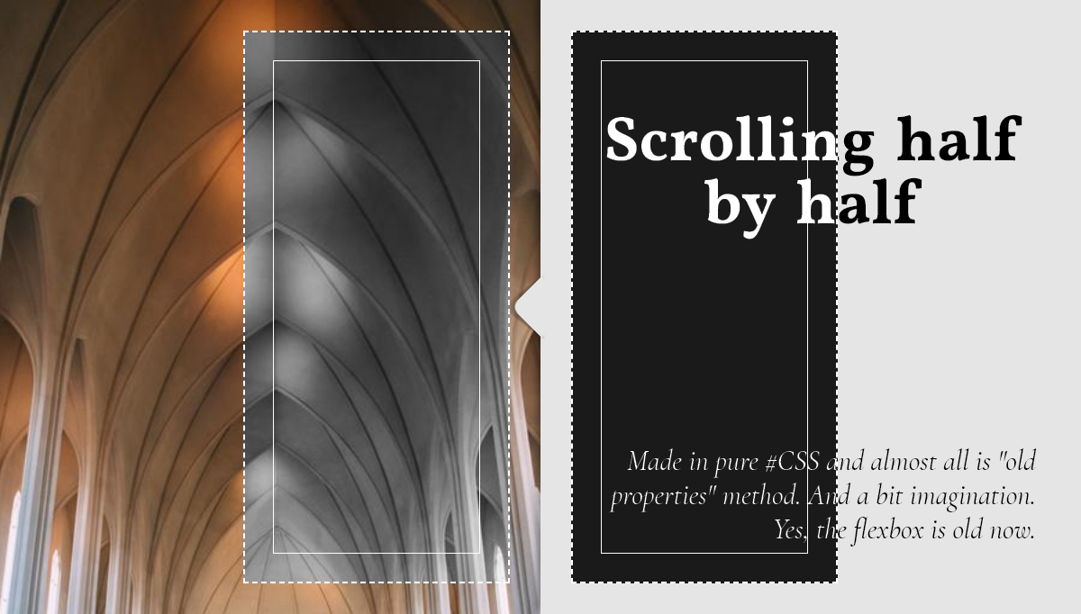 CSS Image Effects - Scrolling Half By Half Pure
