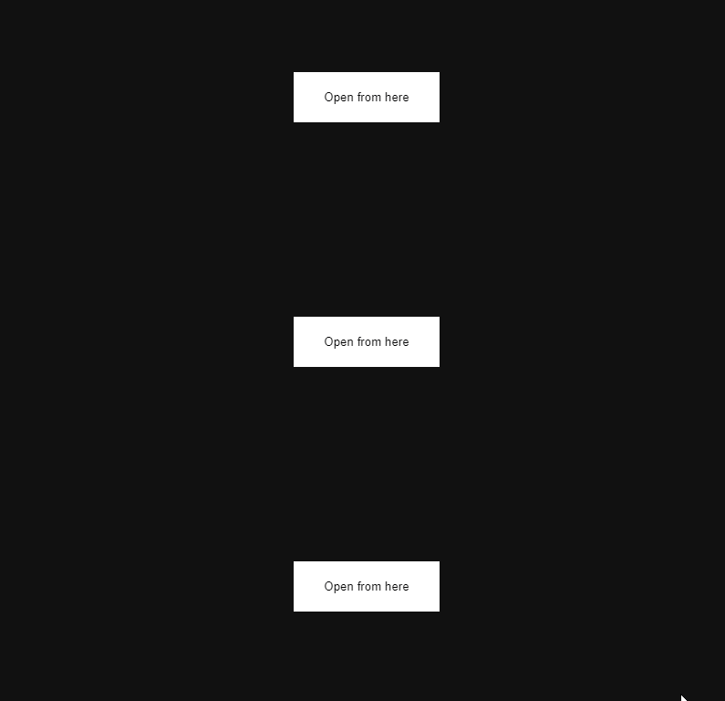 CSS Modal Windows - Animate modal out from trigger