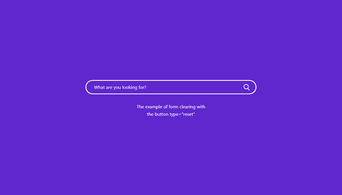 CSS Forms - The search form with funny animation and clearing button