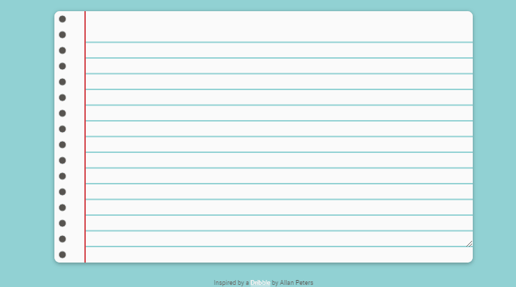 CSS Paper Effects - Paper Textarea (HTML)