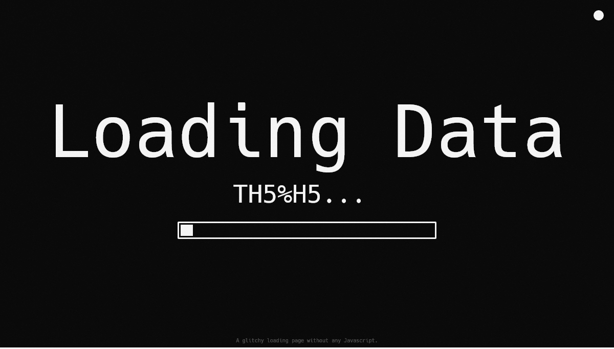 CSS Text Glitch Effects - Glitched CSS Loading Page