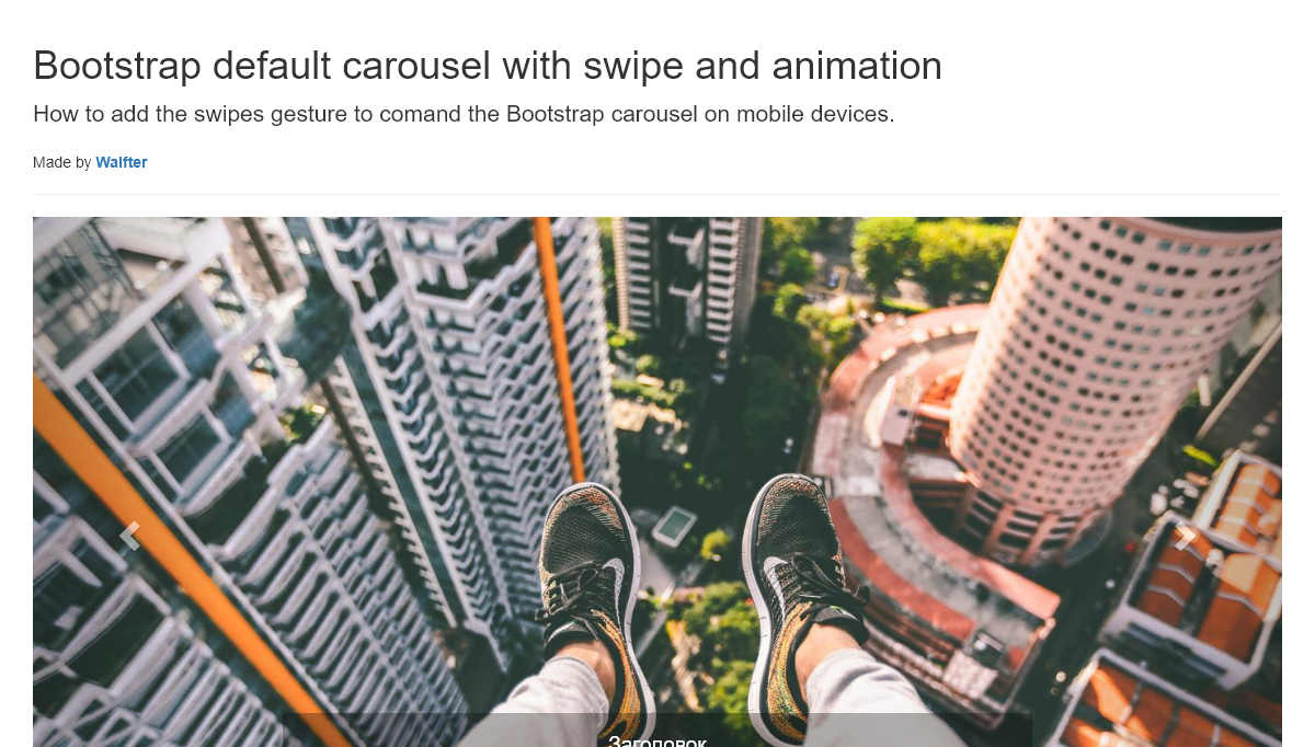 Bootstrap Sliders - Bootstrap slider With Animation SWIPE