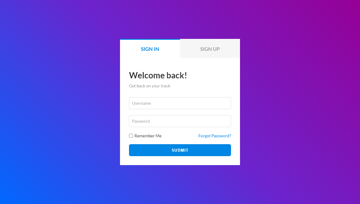 CSS Tabs - HTML and CSS only Login Form with Tabs and Simple Input Animation
