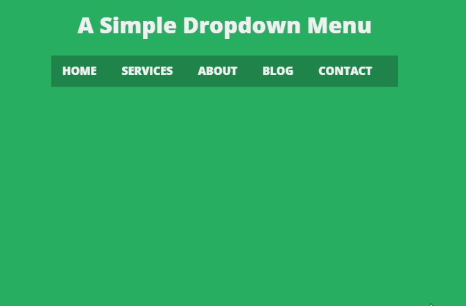 CSS Menu - A simple Dropdown Menu