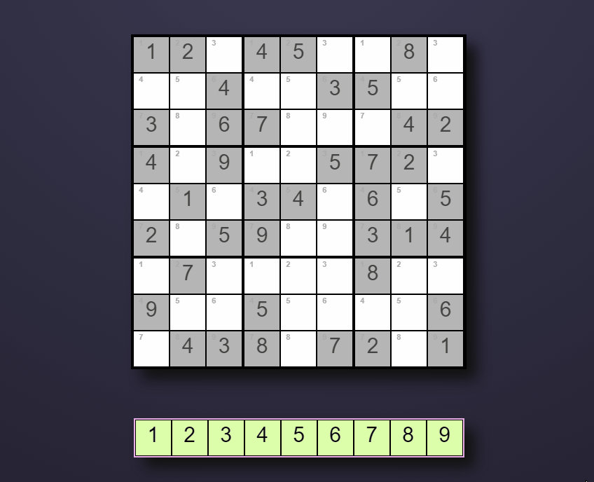 JavaScript Sudoku Games - Sudoku