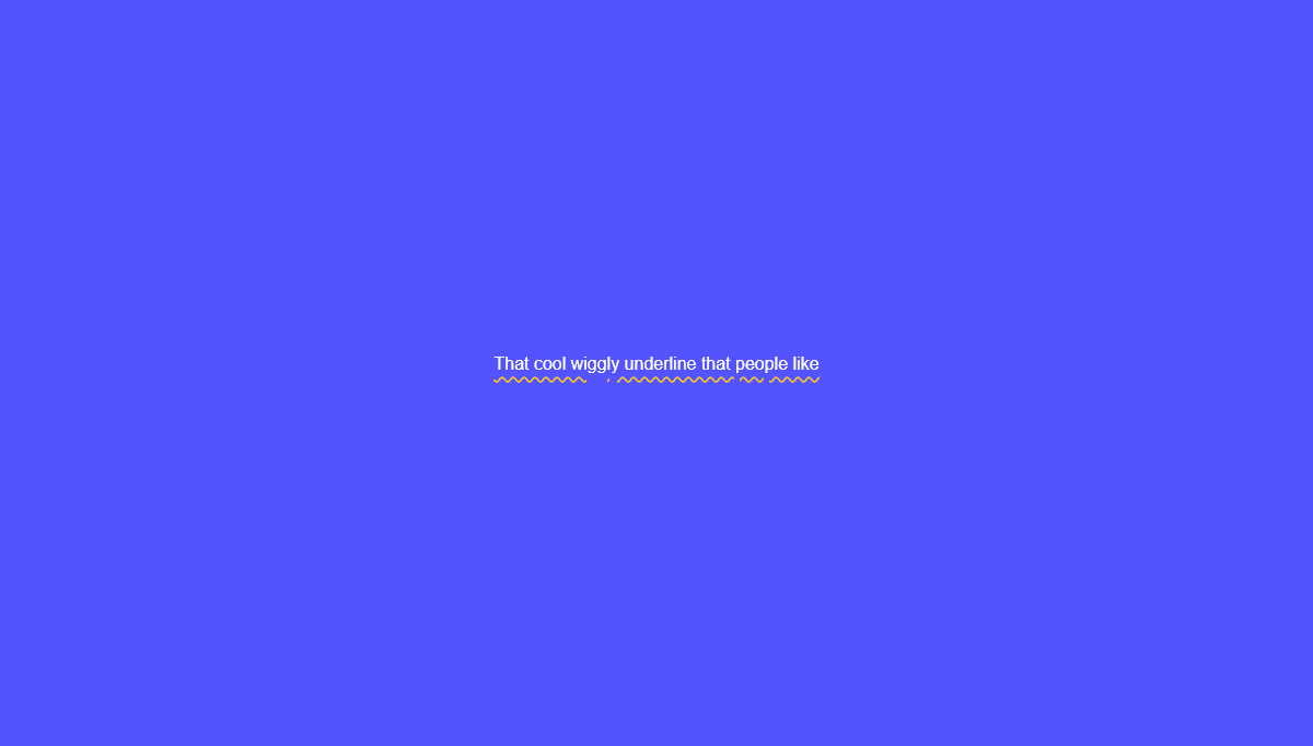 CSS Link Hover Effects - Animate underline wavy