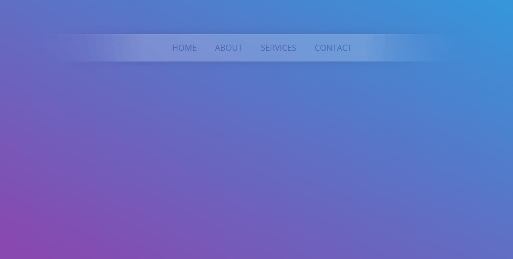 CSS Horizontal Menus - Transparent Fading Navigation Bar