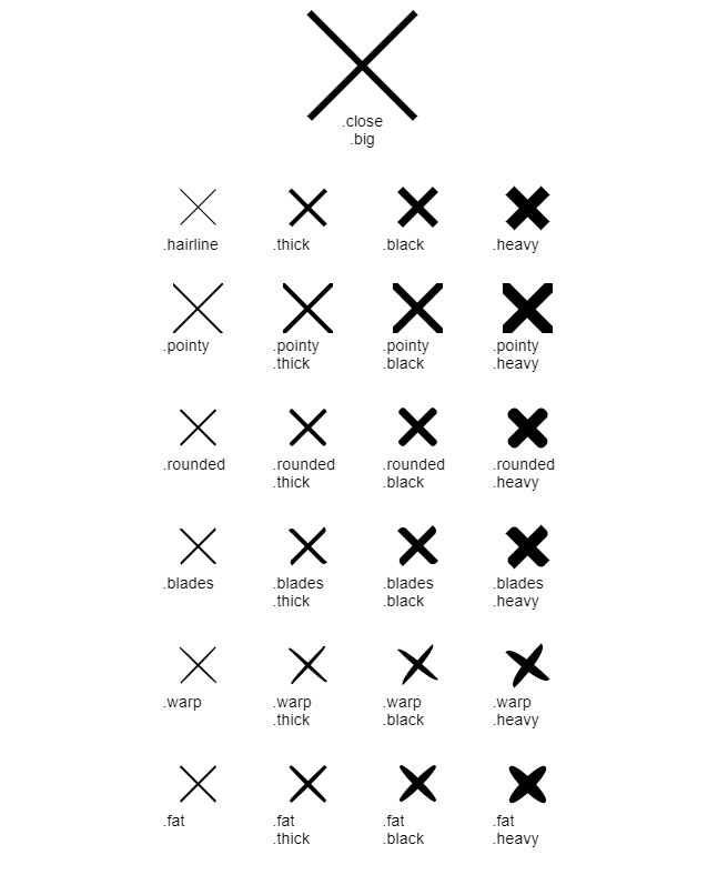 CSS Close Buttons - Pure CSS close icon