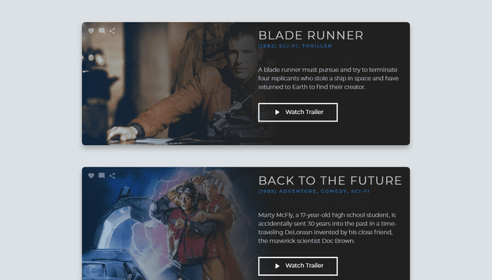 CSS Movie Cards - Responsive movie card