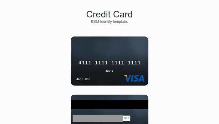 CSS Credit Cards - Credit Card Template