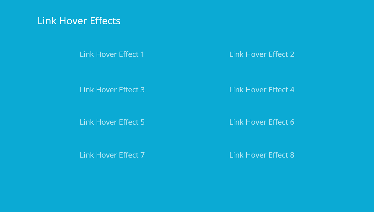 CSS Link Hover Effects - Link Hover Effects