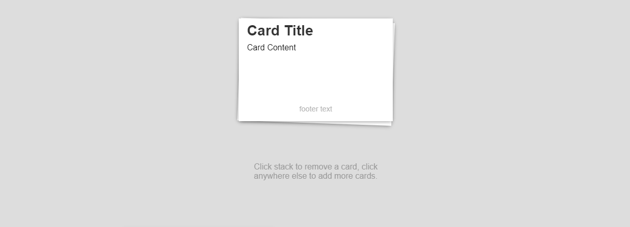 jQuery Cards - The Scattering