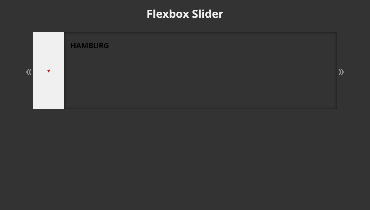 CSS Sliders - Flexbox slider