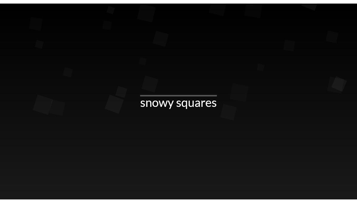CSS Snow Effects - Snowy Squares